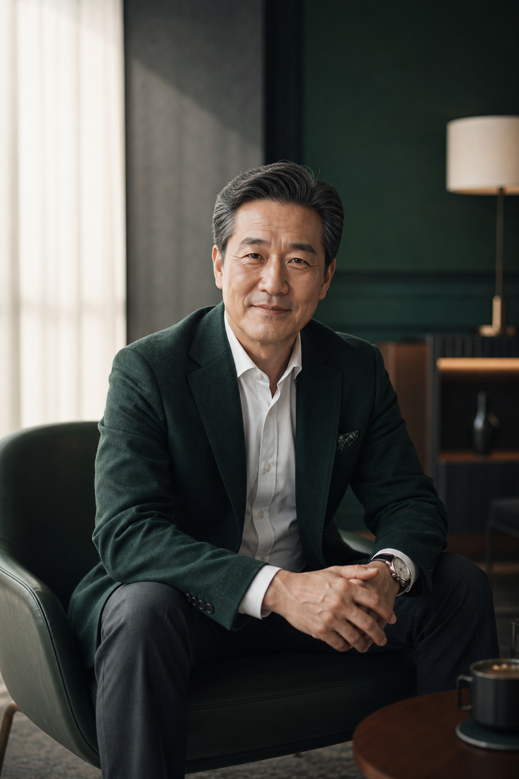 코칭 후기를 전하는 남성 CEO
